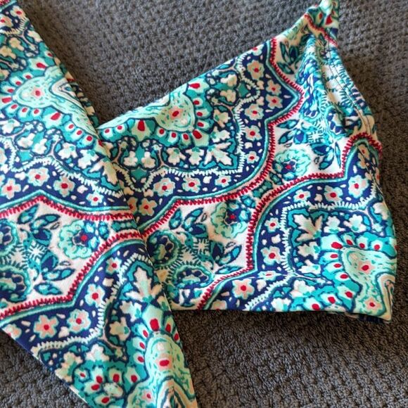Athleta Monaco Wrap Halter Bikini Top Boho Paisley Print‎ 34D DD Swimsuit - Picture 3 of 9